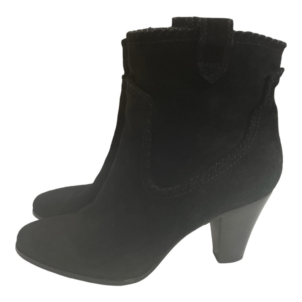 Karl Lagerfeld Paris Wmn Provence
Black Suede Western Cowgirl Ankle
Boots sz 10M